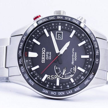 Seiko Sportura GPS Solar verden tid Japan gjort SSF003 SSF003J1 SSF003J Herreur