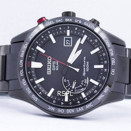 Seiko Sportura GPS Solar verden tid Japan gjort SSF005 SSF005J1 SSF005J Herreur