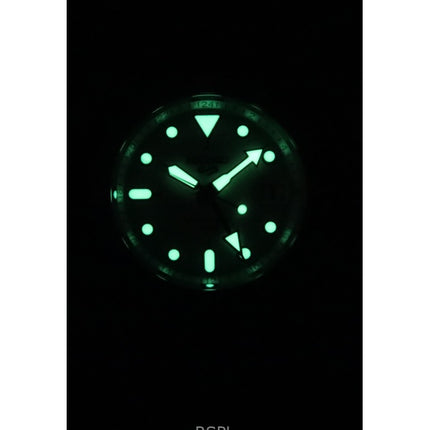 Seiko 5 Sports SKX GMT rustfrit stål hvid skive automatisk SSK033K1 100M herreur