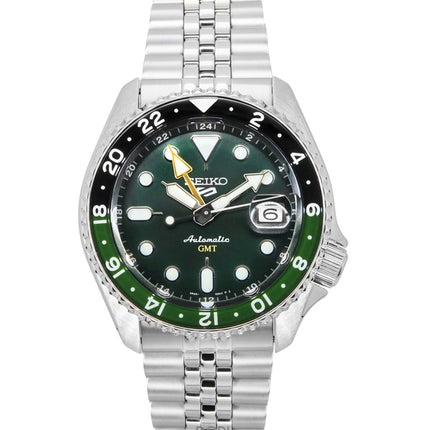 Seiko 5 Sports SKX GMT Rustfrit Stål Grøn Urskive Automatisk SSK035K1 100M herreur