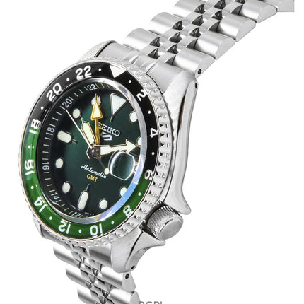 Seiko 5 Sports SKX GMT Rustfrit Stål Grøn Urskive Automatisk SSK035K1 100M herreur