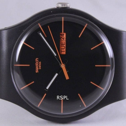 Swatch originaler mørke Rebel schweizisk Quartz SUOB704 Unisex ur