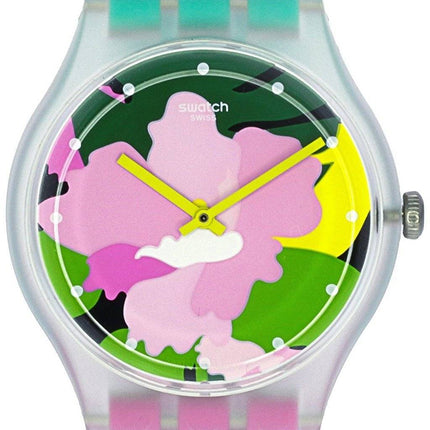 Swatch originaler Tropical Garden Analog Quartz SUOK132 Unisex ur