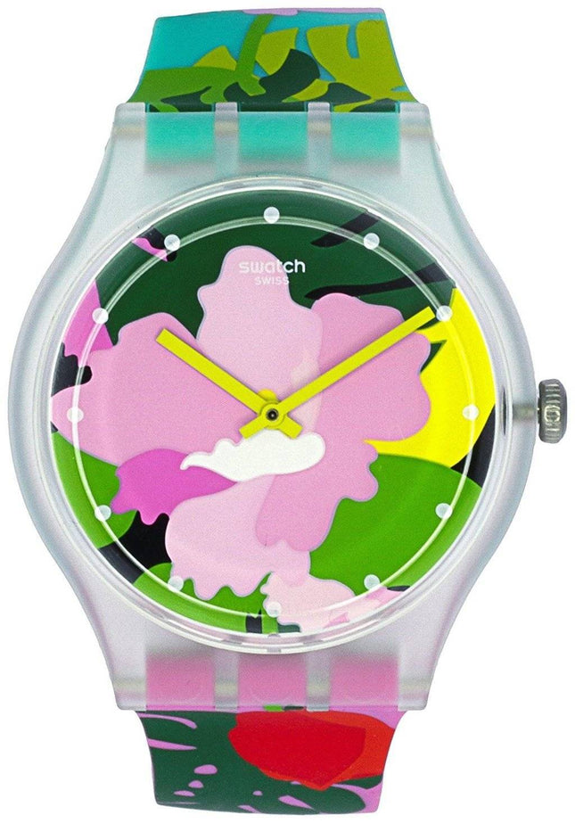 Swatch originaler Tropical Garden Analog Quartz SUOK132 Unisex ur