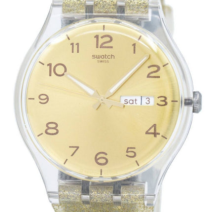 Swatch originaler gyldne gnistre kvarts SUOK704 Unisex ur