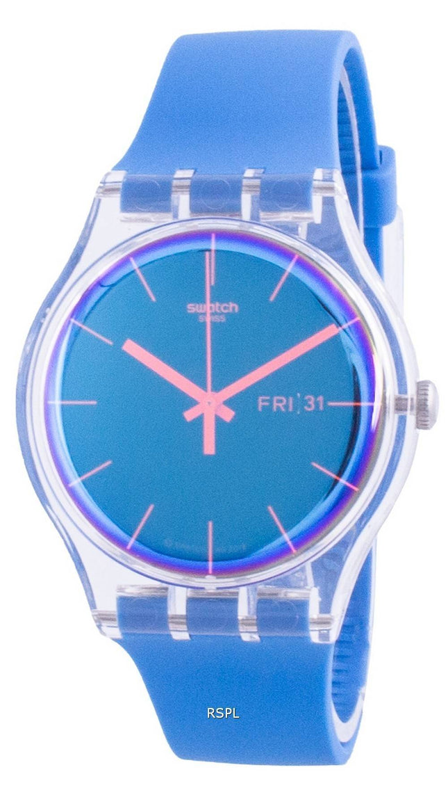 Swatch Polablue Blue Dial silikone rem Quartz SUOK711 Herreur