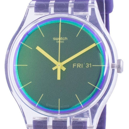 Swatch Polapurple Purple Dial Silikonestrop Quartz SUOK712 Herreur
