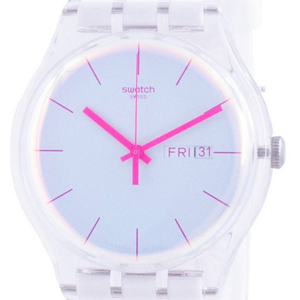 Swatch Polawhite hvid urskive silikone rem Quartz SUOK713 Herreur