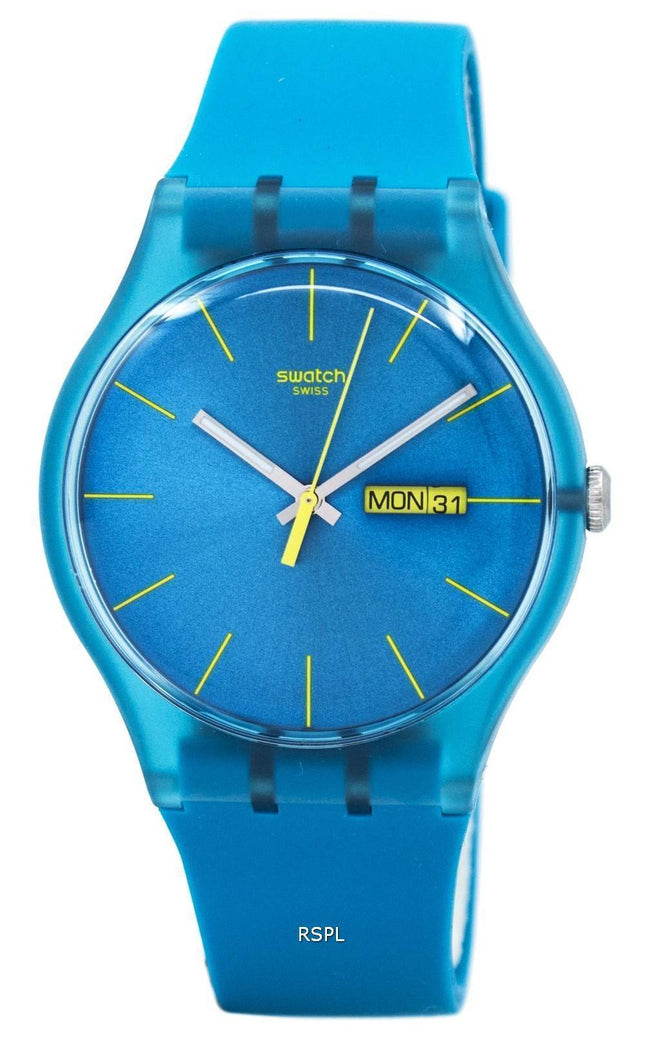 Swatch originaler turkis Rebel kvarts SUOL700 Unisex ur