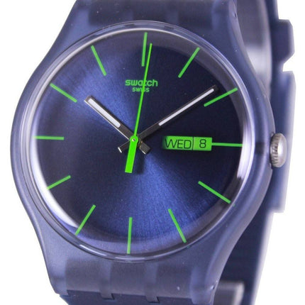 Swatch originaler blå Rebel schweizisk Quartz SUON700 Unisex ur