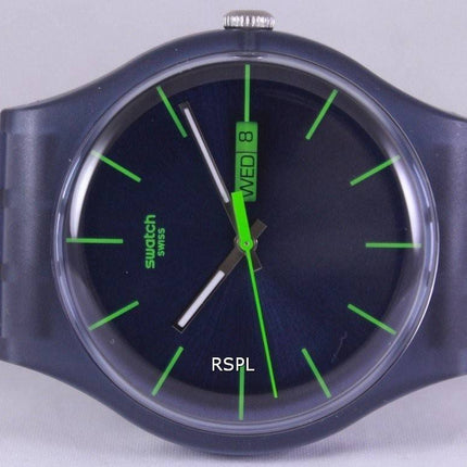 Swatch originaler blå Rebel schweizisk Quartz SUON700 Unisex ur