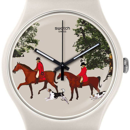 Swatch originaler rød jakke Analog Quartz SUOT103 Unisex ur