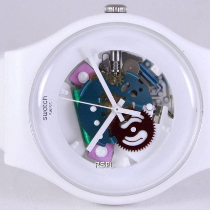 Swatch originaler hvid lakeret schweizisk Quartz SUOW100 Unisex ur