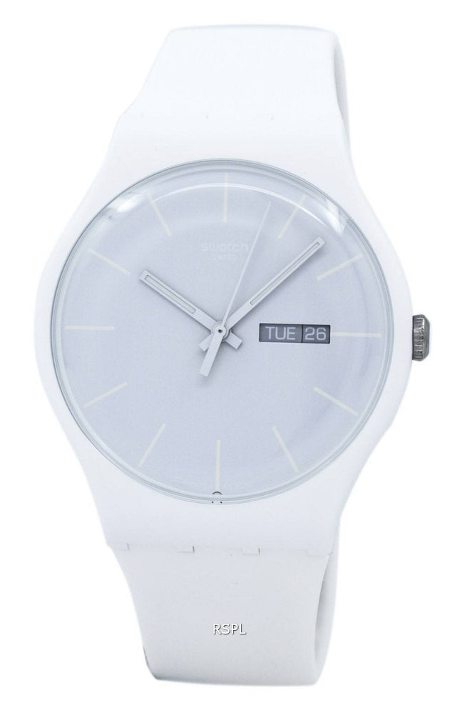 Swatch originaler hvid Rebel kvarts SUOW701 Unisex ur