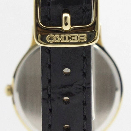 Seiko Solar hvid skive læder rem SUP300P1 SUP300P kvinders ur