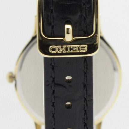 Seiko Solar hvid skive læder rem SUP304P1 SUP304P kvinders ur