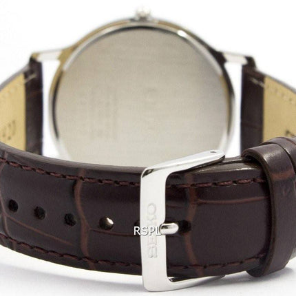 Seiko Solar hvid skive læder rem SUP869P1 SUP869P Herreur