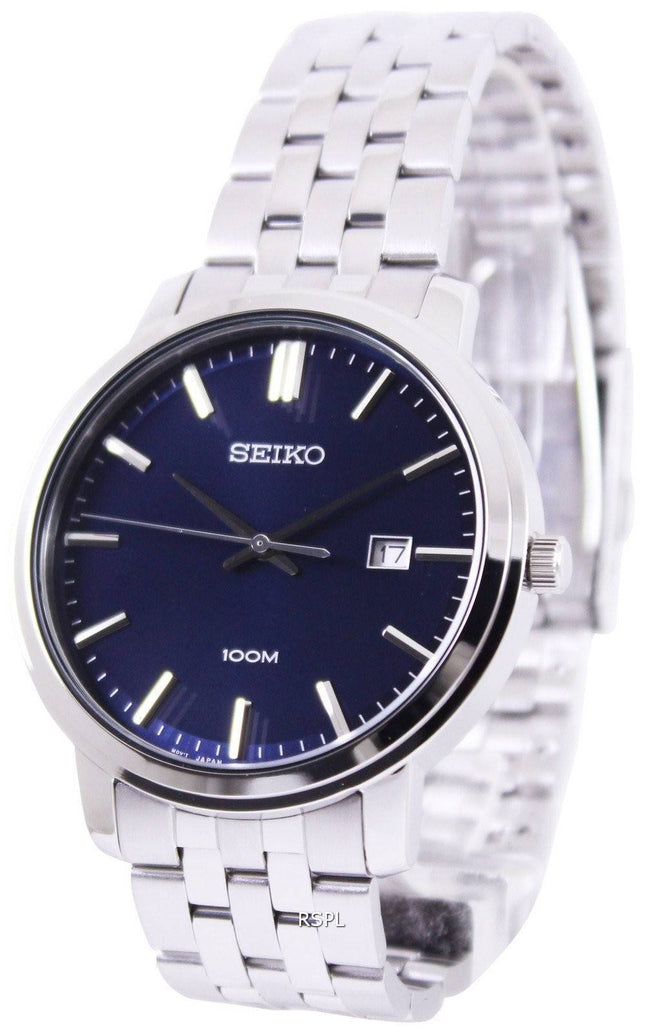 Seiko Quartz blå urskive SUR107P1 SUR107P Herreur