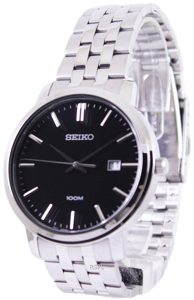 Seiko Quartz Black Dial SUR109P1 SUR109P Herreur