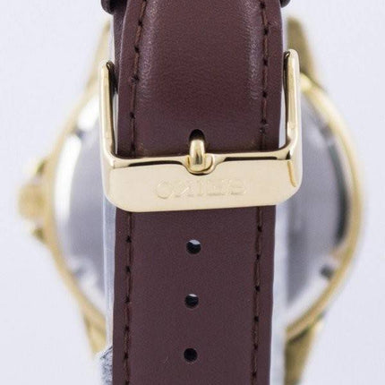 Seiko Quartz hvide Dial brun læder SUR160 SUR160P1 SUR160P Herreur