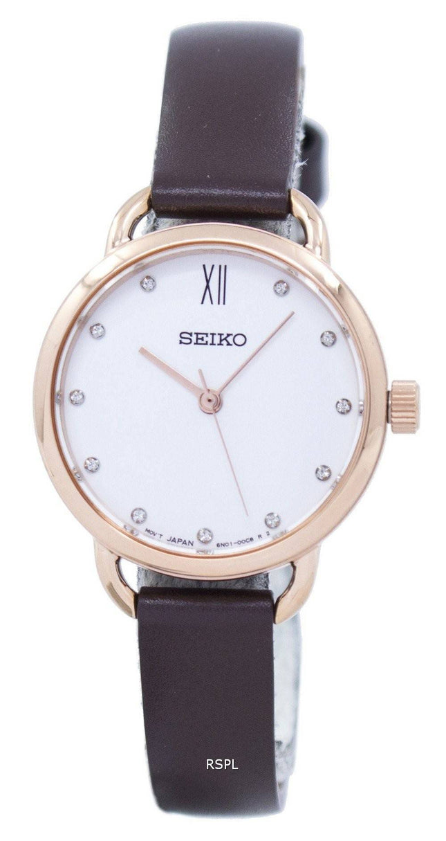 Seiko Analog Quartz Diamond Accent SUR698P2 kvinders Watch