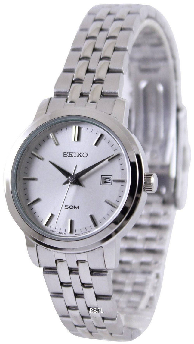 Seiko Quartz sølv Dial SUR831P1 SUR831P kvinders ur