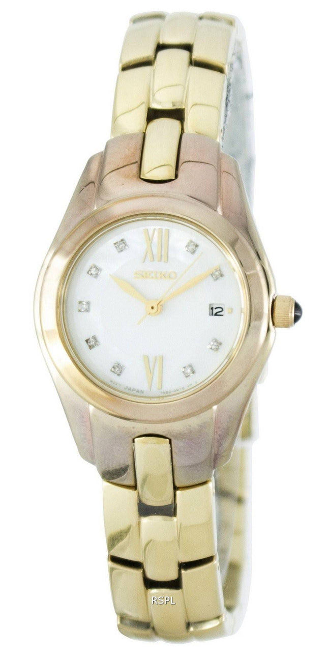 Seiko Quartz Diamond Accent SXDB58 SXDB58P1 SXDB58P kvinders Watch