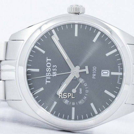 Tissot T-Classic PR 100 dobbelt tid Quartz T101.452.11.061.00 T1014521106100 Herreur