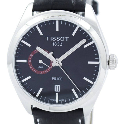 Tissot T-Classic PR 100 dobbelt tid Quartz T101.452.16.051.00 T1014521605100 Herreur