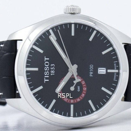 Tissot T-Classic PR 100 dobbelt tid Quartz T101.452.16.051.00 T1014521605100 Herreur