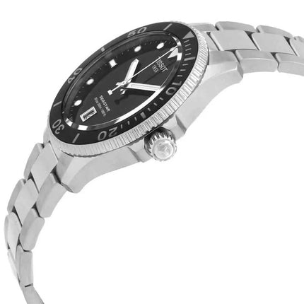 Tissot T-Sport Seastar 1000 rustfrit stål Black Dial Quartz Diver&#39,s T120.410.11.051.00 300M herreur