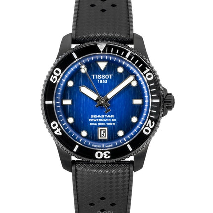 Tissot Seastar 1000 syntetisk rem blå urskive automatisk dykkerur T120.807.37.041.00 300M herreur