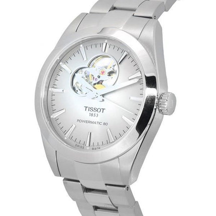 Tissot T-Classic Gentleman Powermatic 80 Rustfrit Stål Open Heart Sunray Dial Automatisk T127.407.11.081.00 T1274071108100 100M