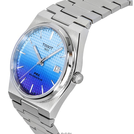 Tissot PRX Powermatic 80 Gradient rustfrit stål Ice Blue Chameleon Dial Automatisk T137.407.11.351.01 100M herreur