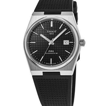 Tissot T-Classic PRX Powermatic 80 gummirem Sort skive Automatisk T137.407.17.051.00 100M herreur