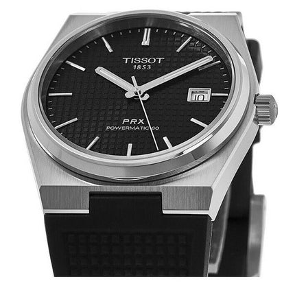 Tissot T-Classic PRX Powermatic 80 gummirem Sort skive Automatisk T137.407.17.051.00 100M herreur
