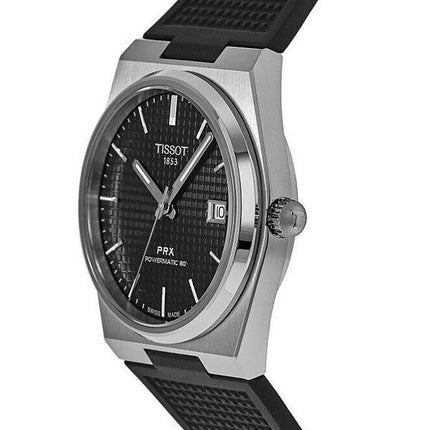 Tissot T-Classic PRX Powermatic 80 gummirem Sort skive Automatisk T137.407.17.051.00 100M herreur