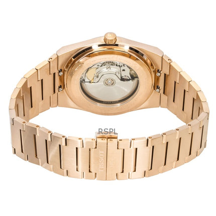 Tissot PRX Rosaguld rustfrit stål blå urskive automatisk T137.407.33.041.00 100M herreur