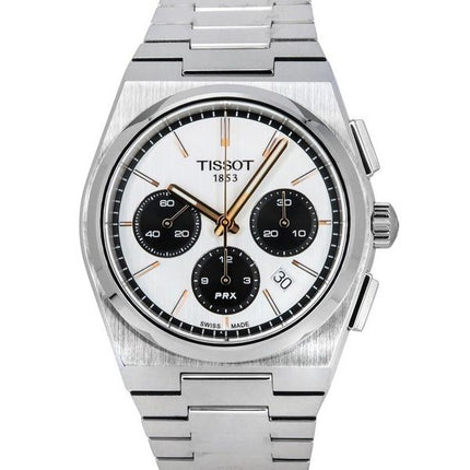 Tissot T-Classic PRX Chronograph White Dial Automatisk T137.427.11.011.00 100M herreur