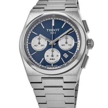 Tissot PRX T-Classic Chronograph Blue Dial Automatisk T137.427.11.041.00 100M herreur