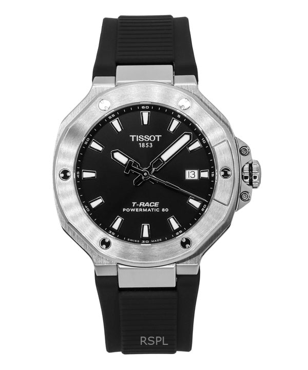 Tissot T-Race Powermatic 80 Silikonestrop Sort Urskive Automatisk T141.807.17.051.00 100M herreur
