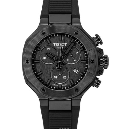Tissot T-Race Kronograf Silikonerem Sort Skive Quartz T141.817.37.051.00 100M Herreur