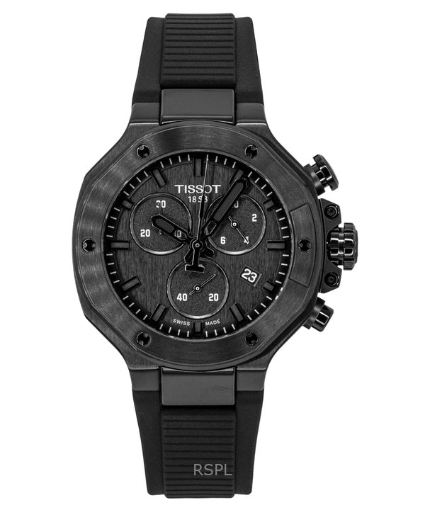 Tissot T-Race Kronograf Silikonerem Sort Skive Quartz T141.817.37.051.00 100M Herreur