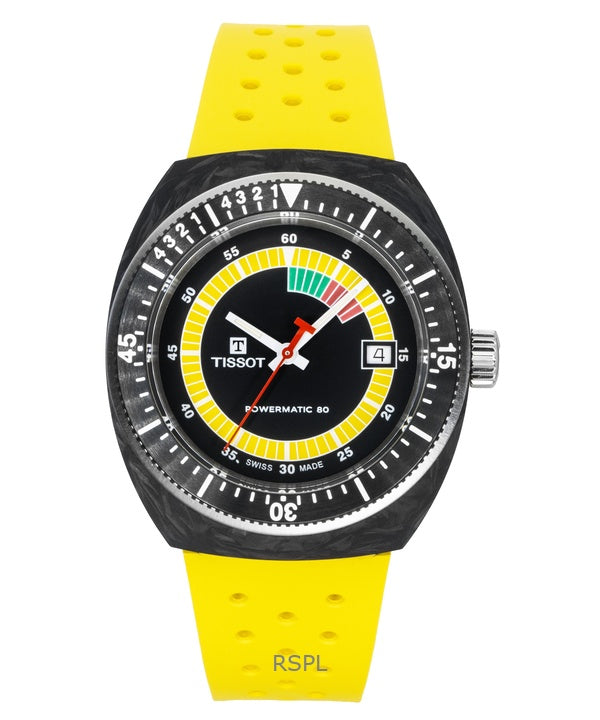 Tissot Sideral S syntetisk rem sort urskive automatisk dykkerur T145.407.97.057.00 300M herreur