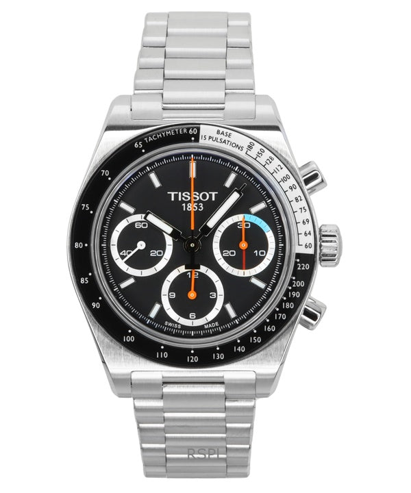Tissot PR516 Kronograf Rustfrit Stål Sort Skive Automatisk T149.459.21.051.00 100M Herreur