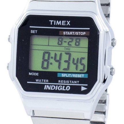Timex tidløse klassiske Indiglo Chronograph Alarm Digital T78587 Herreur