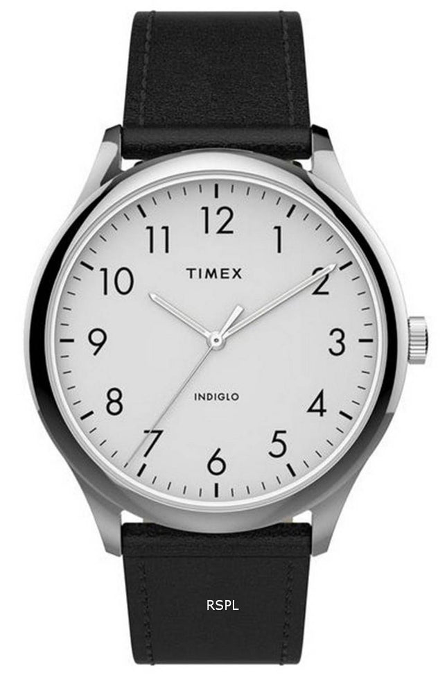 Timex Modern Easy Reader Hvid skivekvarts TW2T71800 Herreur