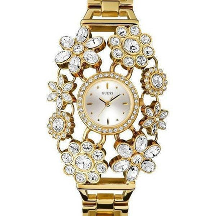 Gætte Gold Tone Crystal buket kvarts U0138L2 kvinders ur