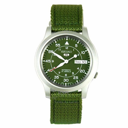 Renoveret Seiko 5 Military Green Dial Automatisk SNK805K2 herreur