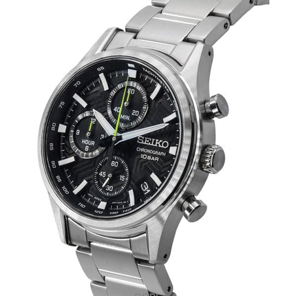 Renoveret Seiko Conceptual Chronograph Black Dial Quartz SSB419P1 100M Herreur
